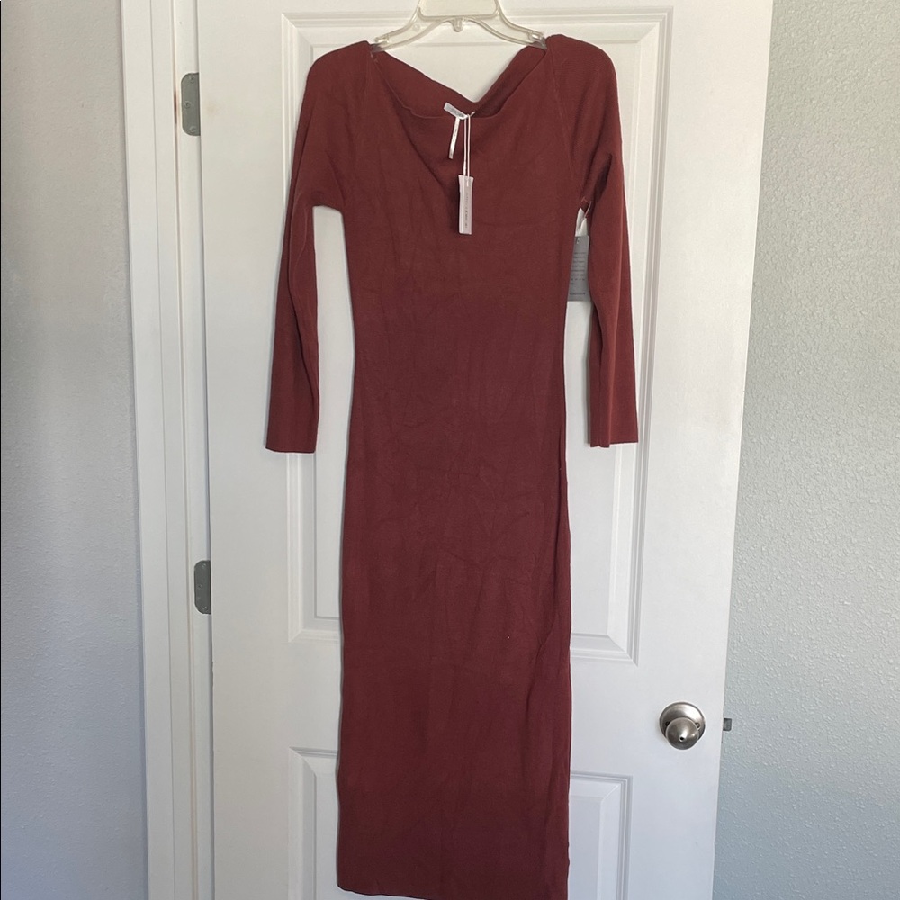 Nordstrom Terracotta Long Sleeve Dress